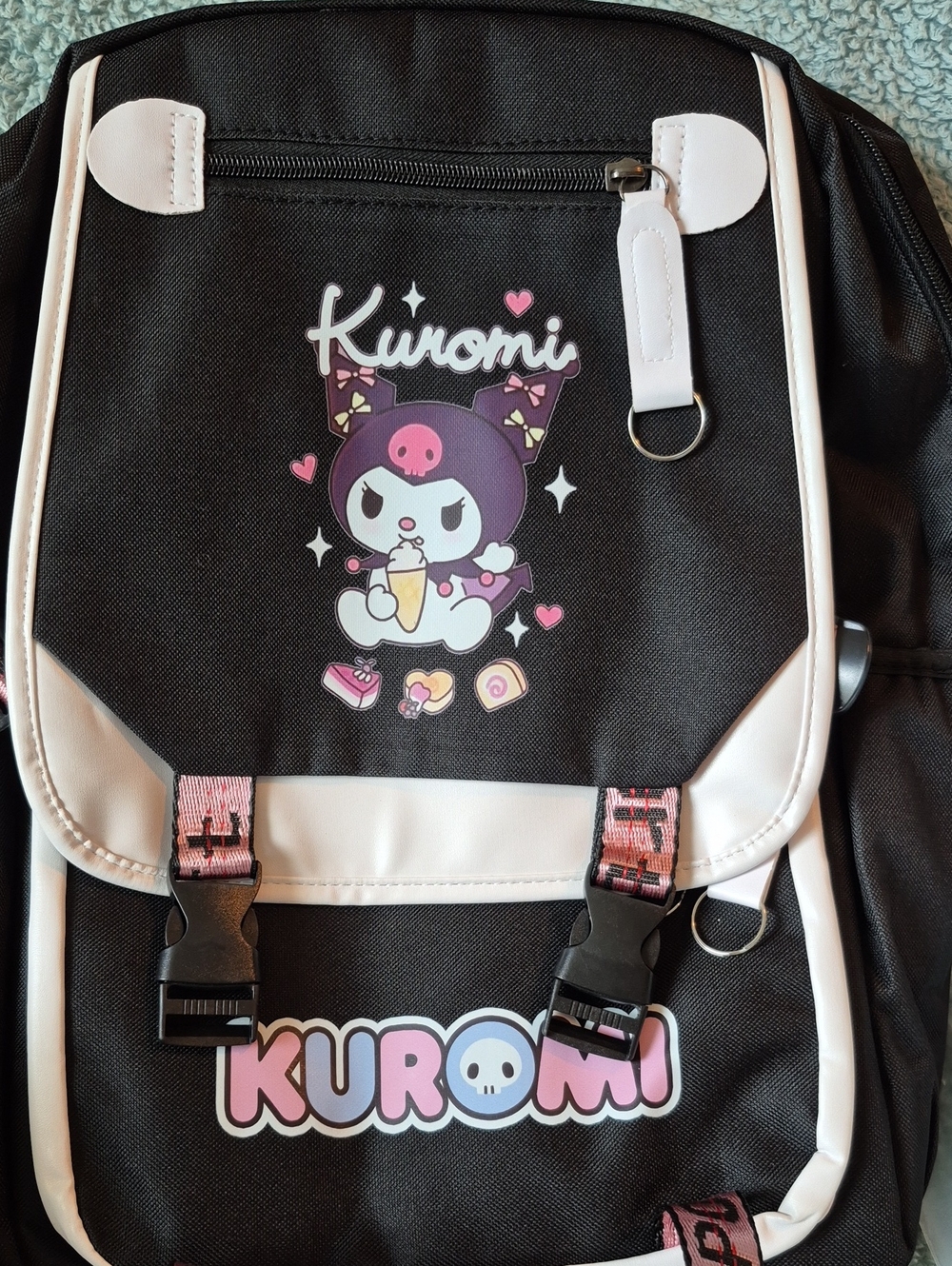 BACK TO SCHOOL🎒🚸Black Cute Book Bag with White Trim Minus Notebook